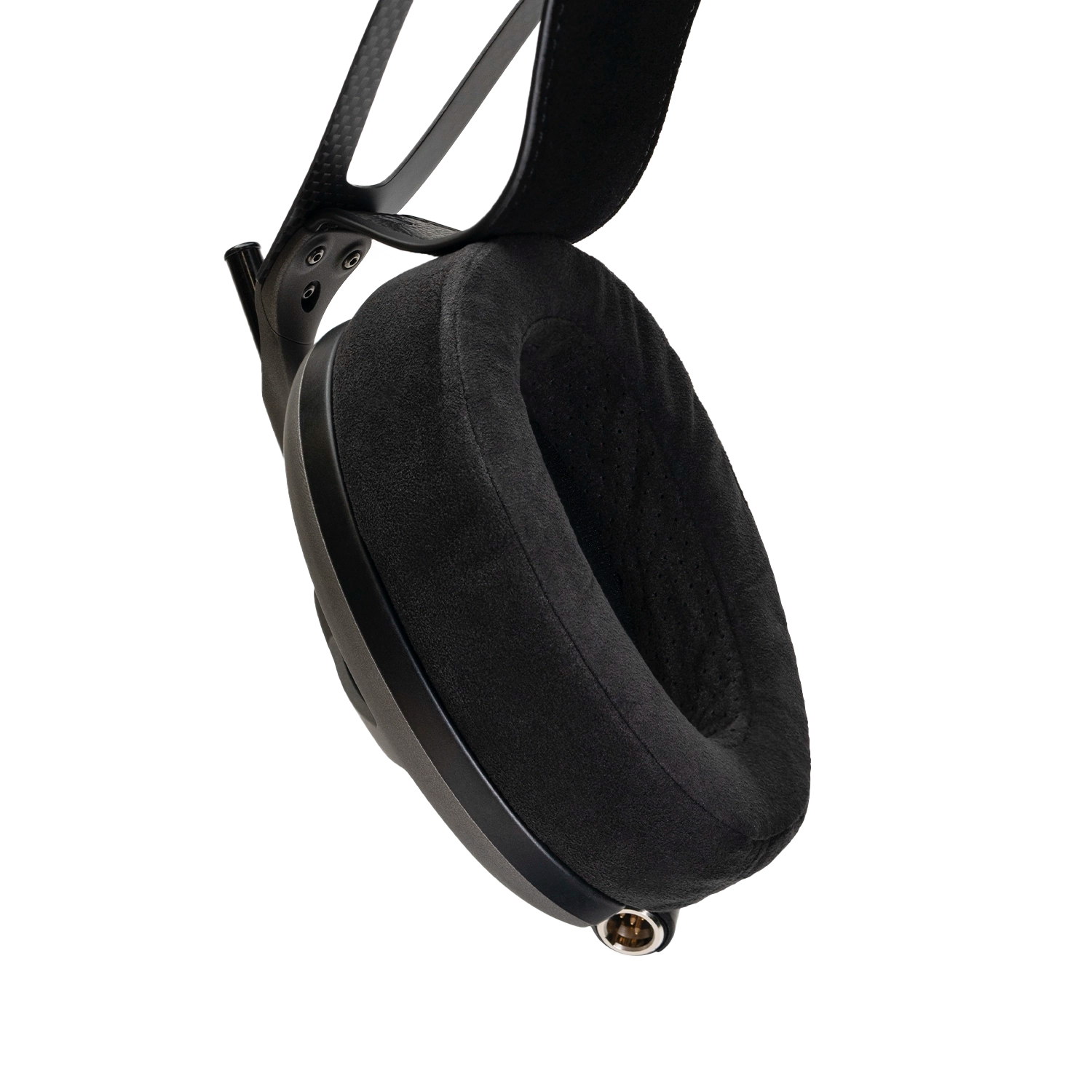 Meze Audio Elite open-back best audiophile premium headphone Alcantara angled earpads