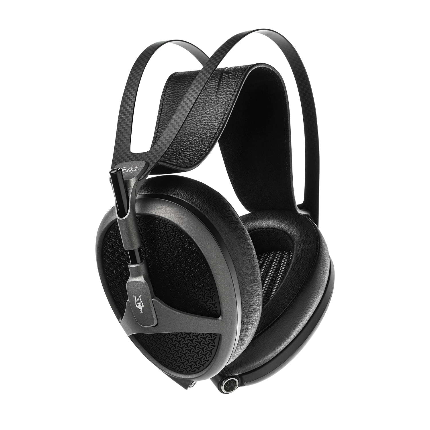 Meze Audio planar magnetic premium headphone open back flagship Elite Tungsten side view