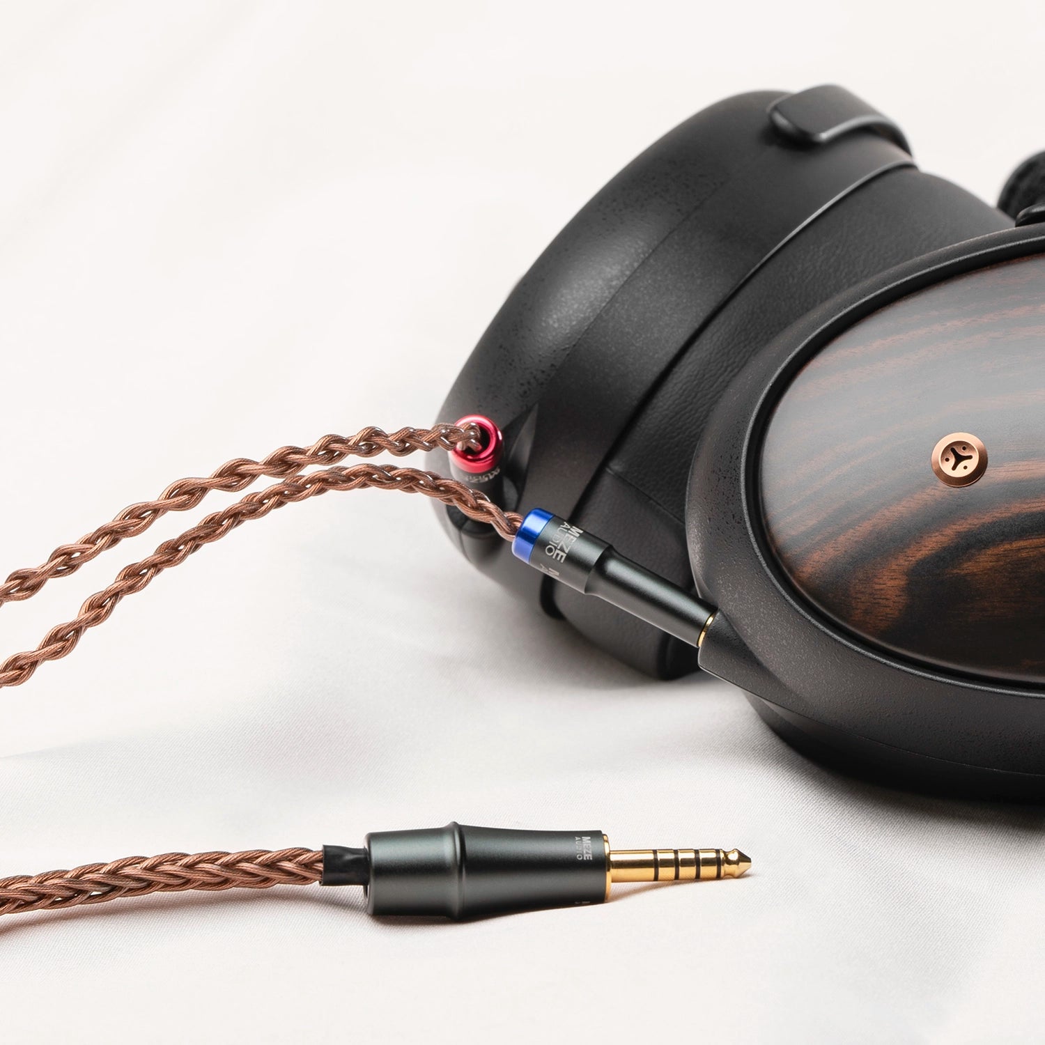 Meze Audio Mono 3.5 mm copper PCUHD premium headphone cable with the Meze Audio premium audiophile close-back headphone
