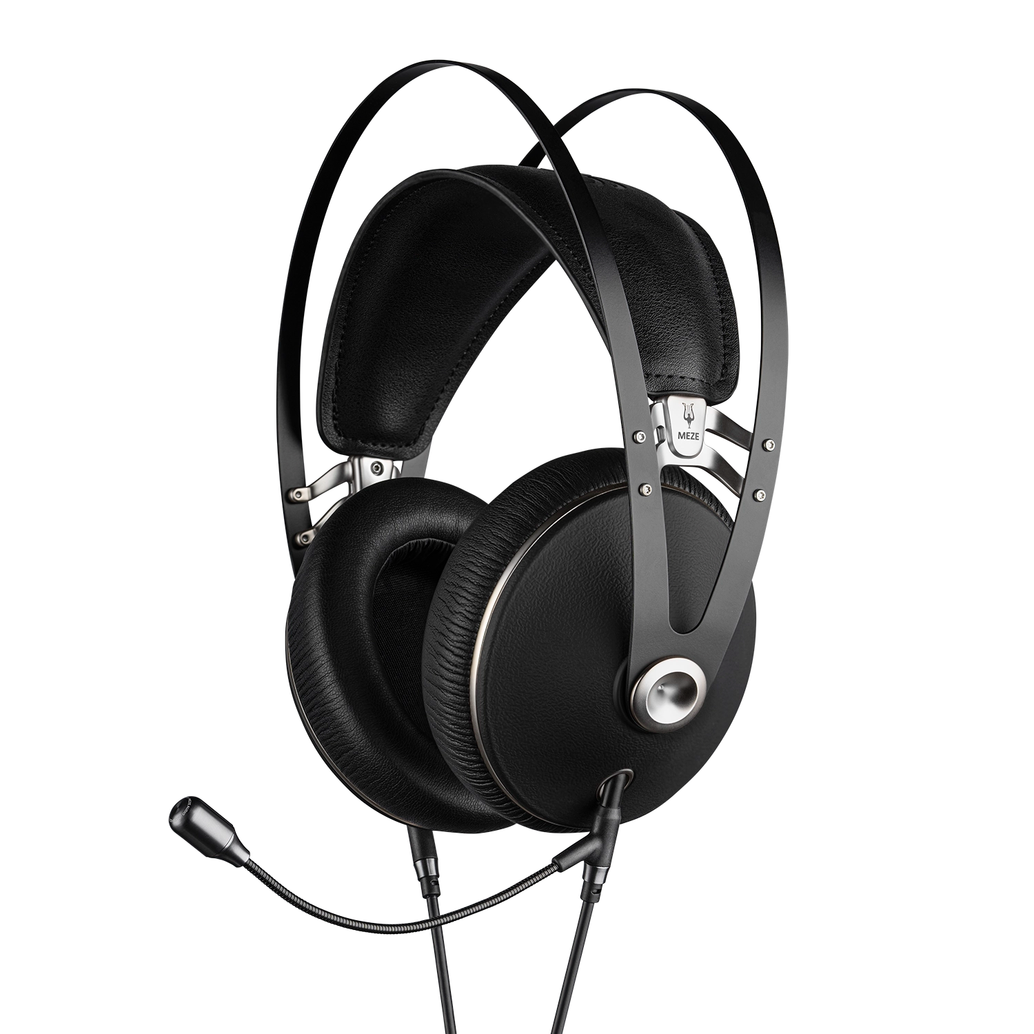 Player enjoying the Meze Audio 99 Classics closed-back dynamic driver audiophile gaming headset