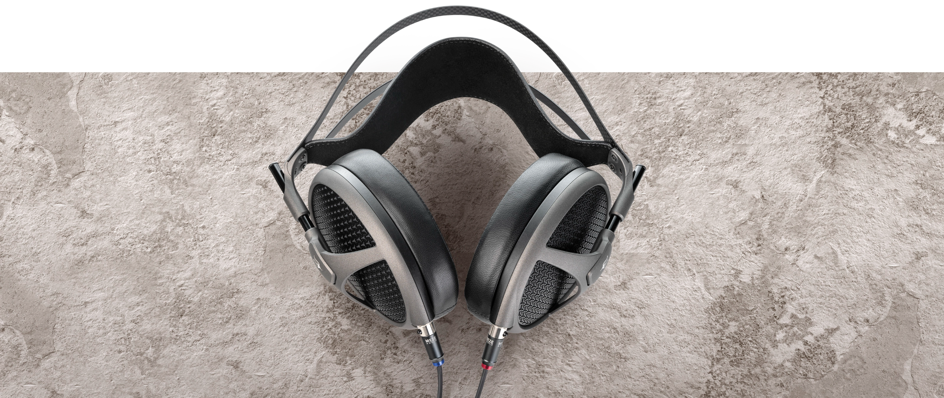 Meze Audio luxury planar magnetic open-back flagship headphones Elite Tungsten hero shot